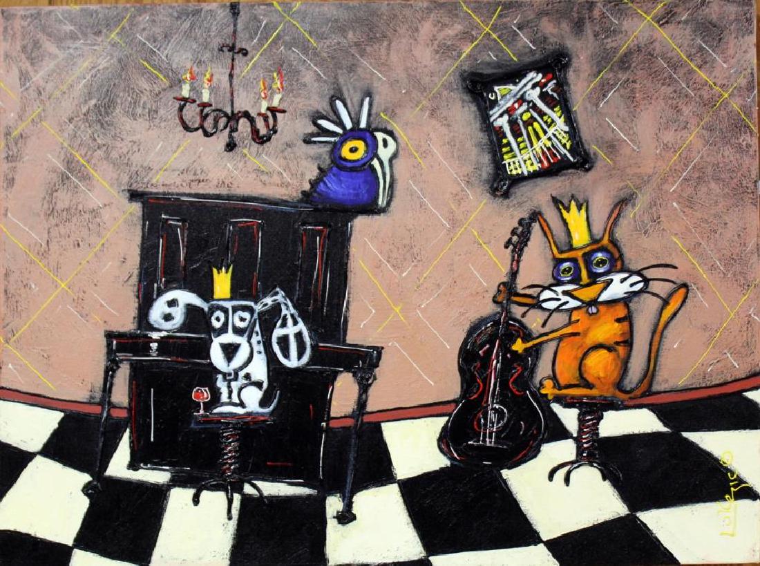 Diego Lukezic "Forever Blues" acrylic on canvas, Tango (1 of 1)