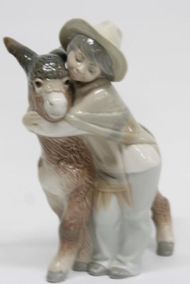 Lladro Figurine Boy with donkey, 8" h, NO box (1 of 1)