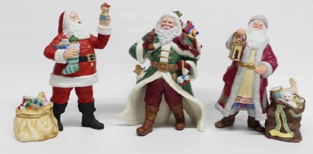 (3) Lenox Santas - "Santa Claus" 1990, 10" h, OB; (1 of 2)