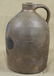 1 1/2 gallon blue decorated salt glazed crock - 3