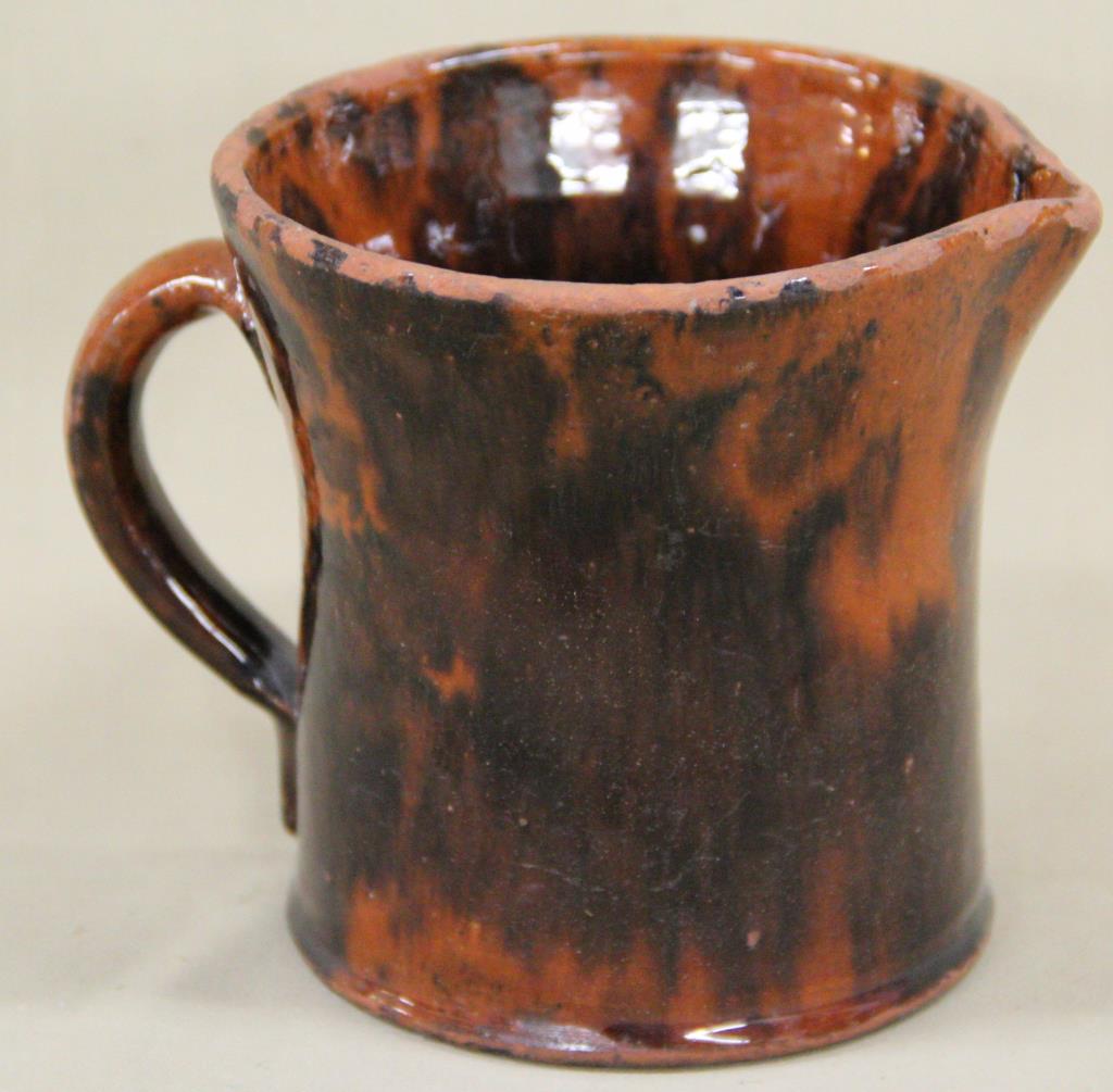 redware pitcher with Manganese spotting (1 of 2)
