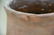 redware crock with handle, interior glaze, 7.5" - 2