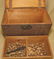 wooden chest with dzs old corks, lift out tray - 3