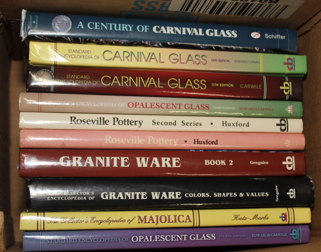14 Antique Reference books; Carnival Glass, (1 of 2)