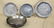 3 graniteware & 6 tin pie plates