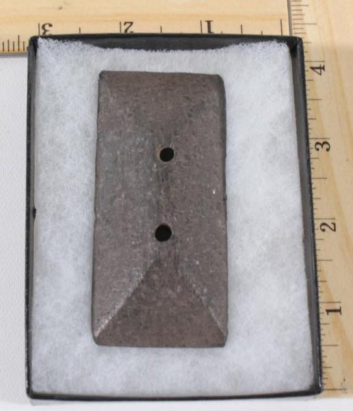 Native American New York 2 hole gorget: Native American New York 2 hole gorget