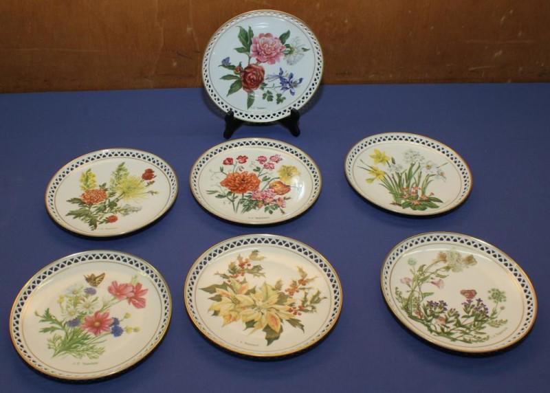 Collector Plates - (7) Bing & Grondahl Country: Collector Plates - (7) Bing & Grondahl Country Garden Calendar Plates; (12) White House China Plate Collection w/plate holders; (28) sets of cups & saucers mostly Bone China