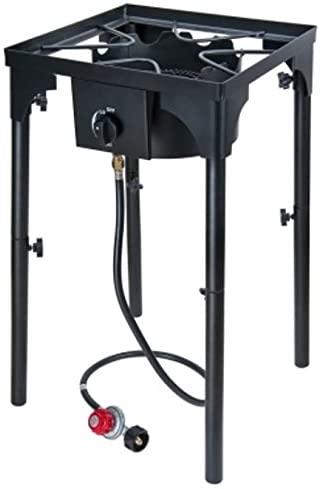 Alpine High Pressure Burner Cast Iron 16"x16"x38.5" w/20PSI "CSA"gas regulator Hose Stand: Alpine High Pressure Burner Cast Iron 16"x16"x38.5" w/20PSI "CSA"gas regulator Hose Stand