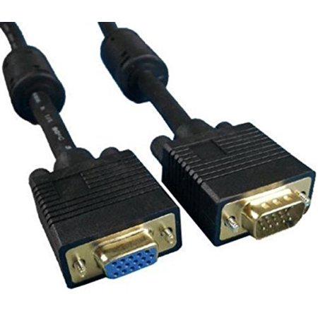 EDragon 3 Pack SVGA Cable, Black, HD15 Male to HD15 Female, 10 Feet Gold Plated, (ED707873): Overview: This VGA Cable is the ultimate link for connecting your desktop or laptop to a monitor or projector. The combination of gold-plated connectors, heavy 28 AWG bare copper conductors, foil & br
