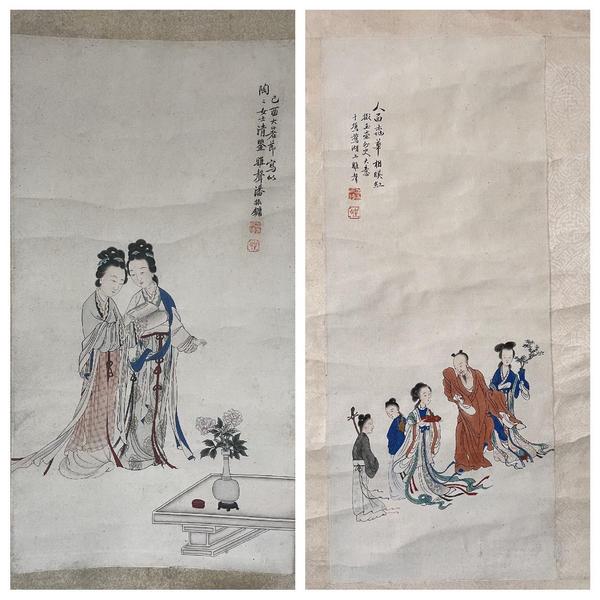 A  Chinese painting, unkown age, signed. (1 of 18)