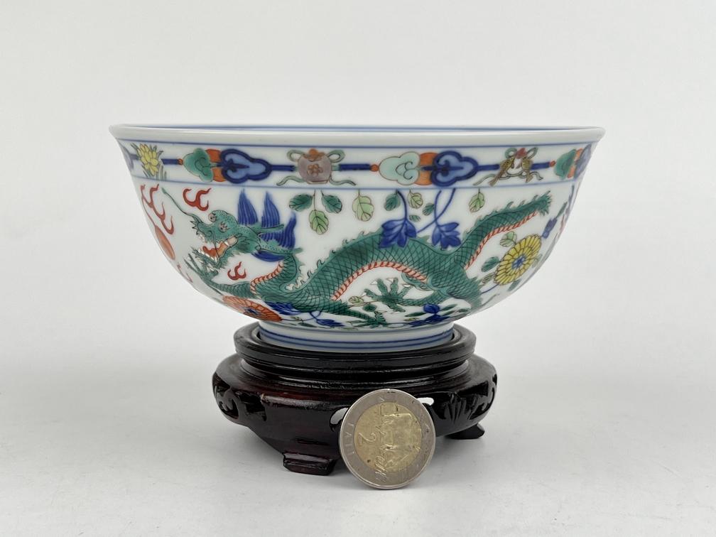 A Chinese famille verte bowl, Qing Dynasty Pr. (1 of 7)