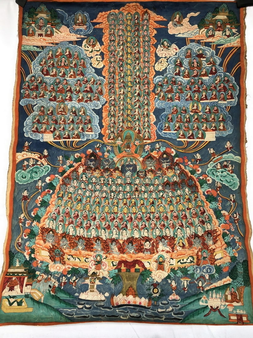 A Chinese Tangka, Qing Dynasty Pr. (1 of 17)