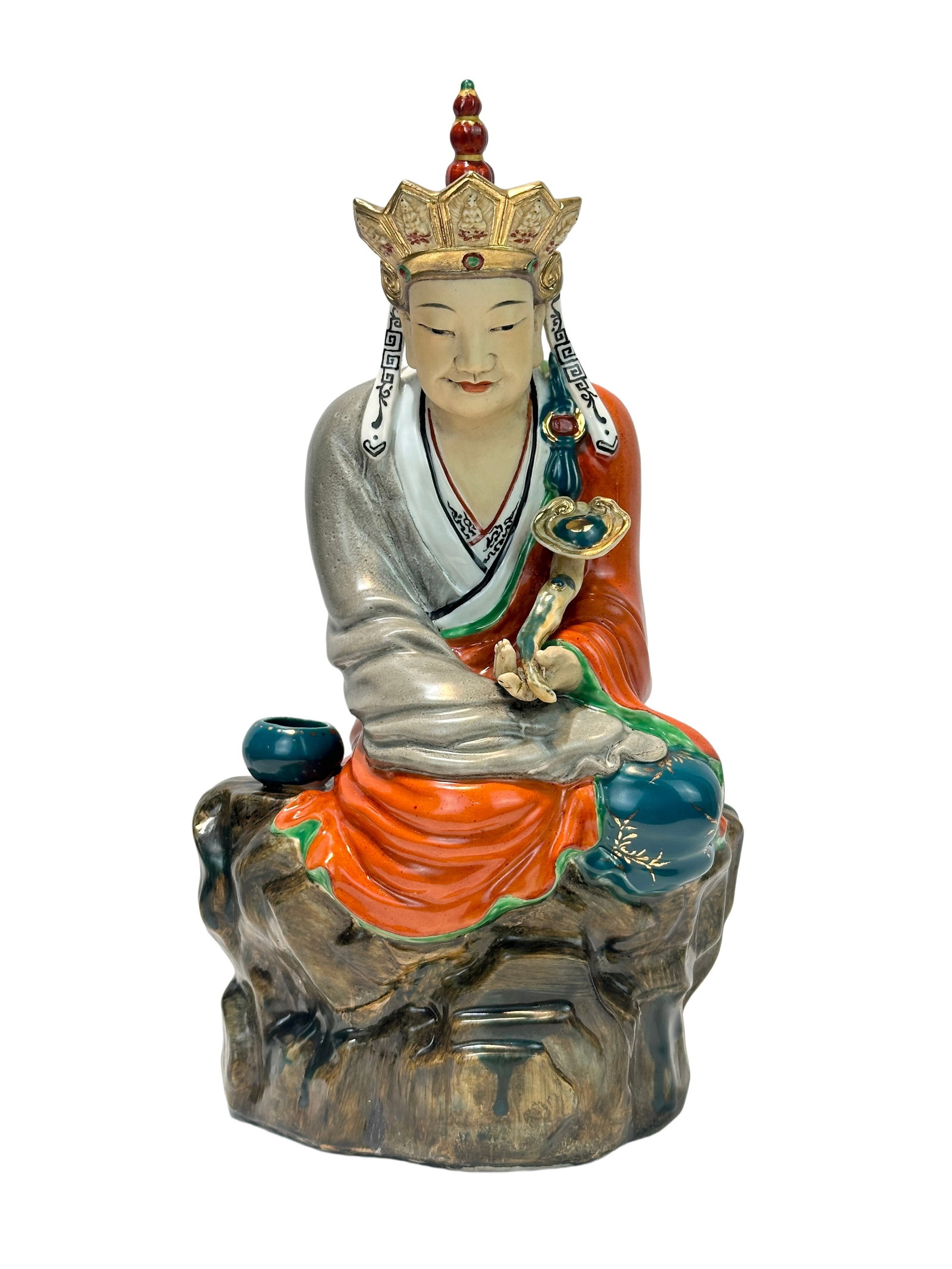 A Chinese rare pocelain Buddha, Republic Pr.: Size:(Height39cm, Mouth Diameter19.5cm) Shipping:EU\HK\USA Ondoor shipping estimation:135EUR Condition:(Good Condition, No Hairlines, No Cracks, No Repairment Checked by UV&Strong Light, Age Traces) T