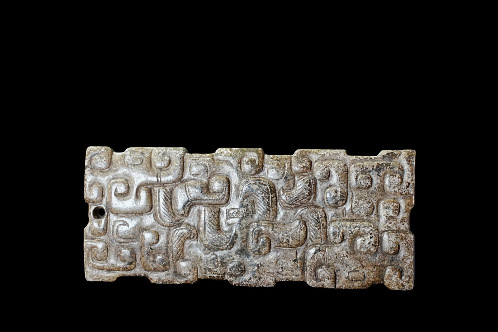 A Jade ornament, 2th- 12th Pr.: Size:(Length6.3cm, Width2.6cm, Depth0.5cm) Shipping:EU\HK\USA Ondoor shipping estimation:75EUR Condition:(Good Condition, No Repairment Checked by UV&Strong Light, Age Traces) Terms:(It is the Buyer's