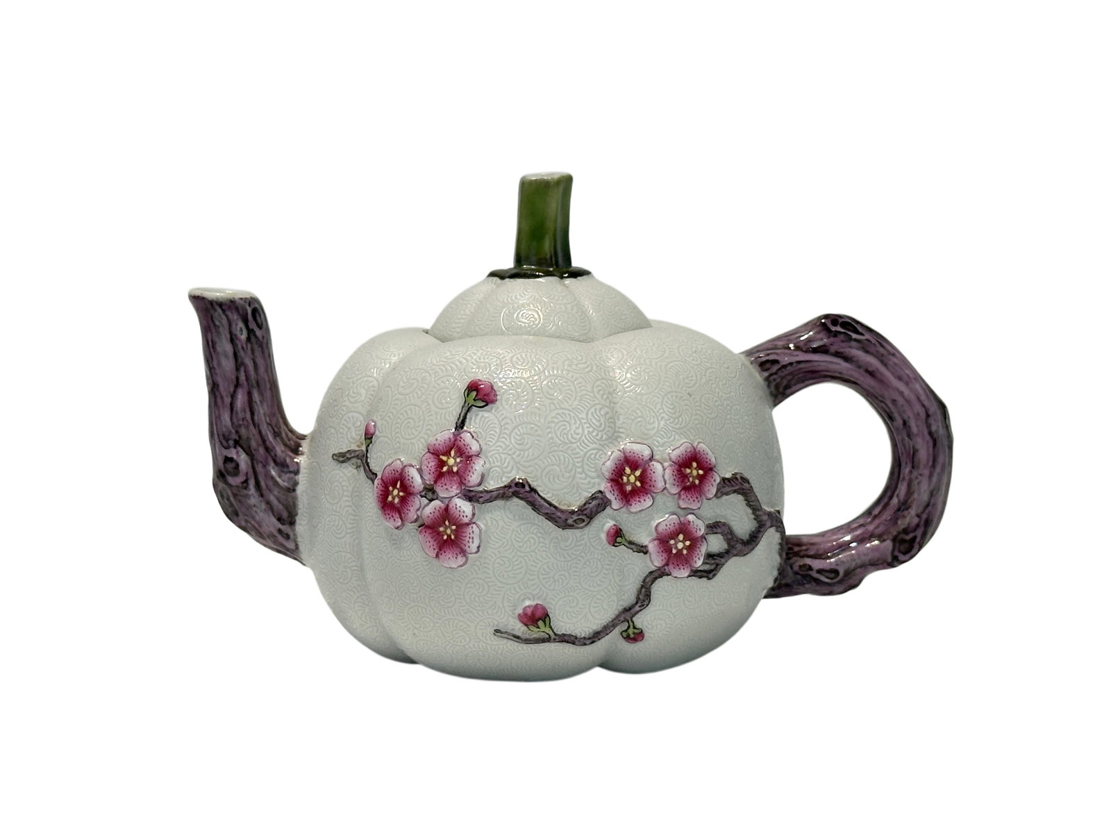 A Chinese rare shape of porcelain teapot, Qian Long Pr.: Size:(Height11cm, Mouth Diameter5cm) Shipping:EU\HK\USA Ondoor shipping estimation:115EUR Condition:(Good Condition, No Hairlines, No Cracks, No Repairment Checked by UV&Strong Light, Age Traces)