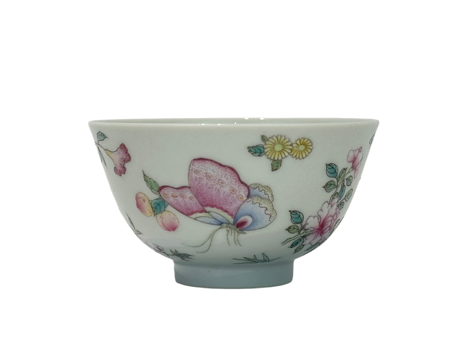 Famille rose butterfly pattern cup, YongZheng Pr. (1 of 7)
