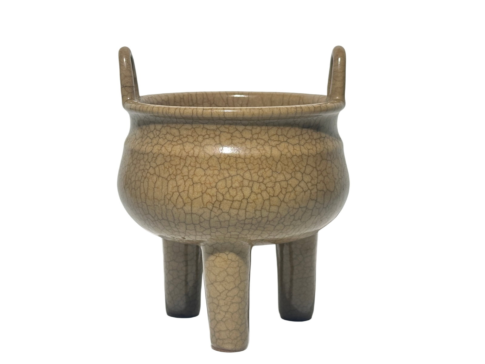 A Chinese guan ware censor, Ming Dynasty Pr. or earlier. (1 of 7)