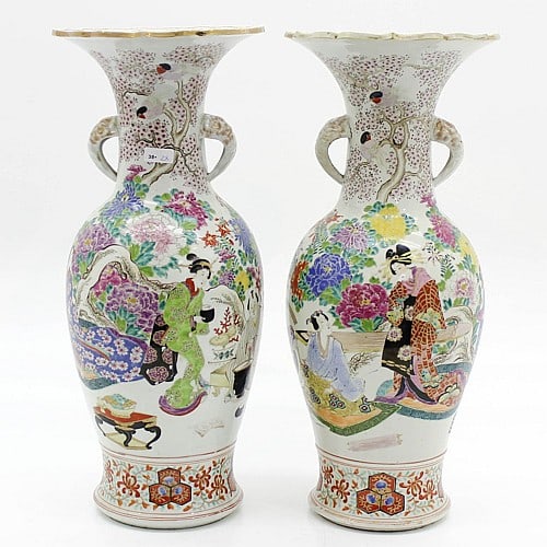 19th century pair of japanese vases (1 of 6)