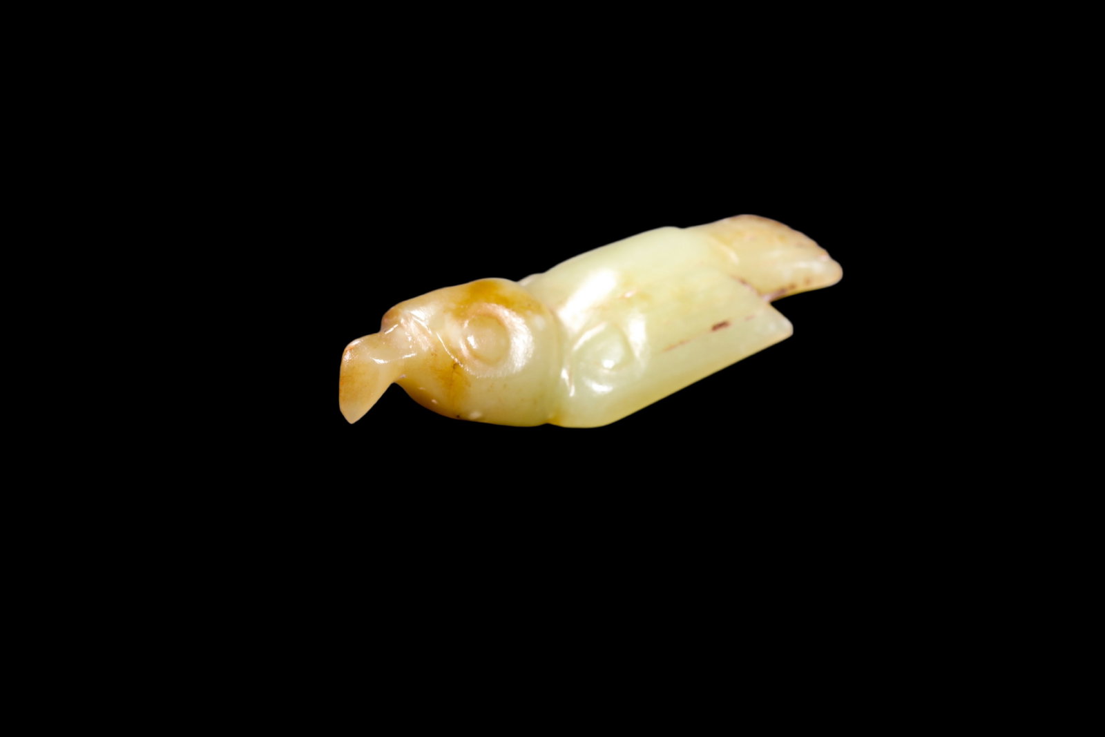 A Yellowish Jade Bird Pendant, Late Shang, Circa 12th?C11th C BC Pr. (1 of 4)