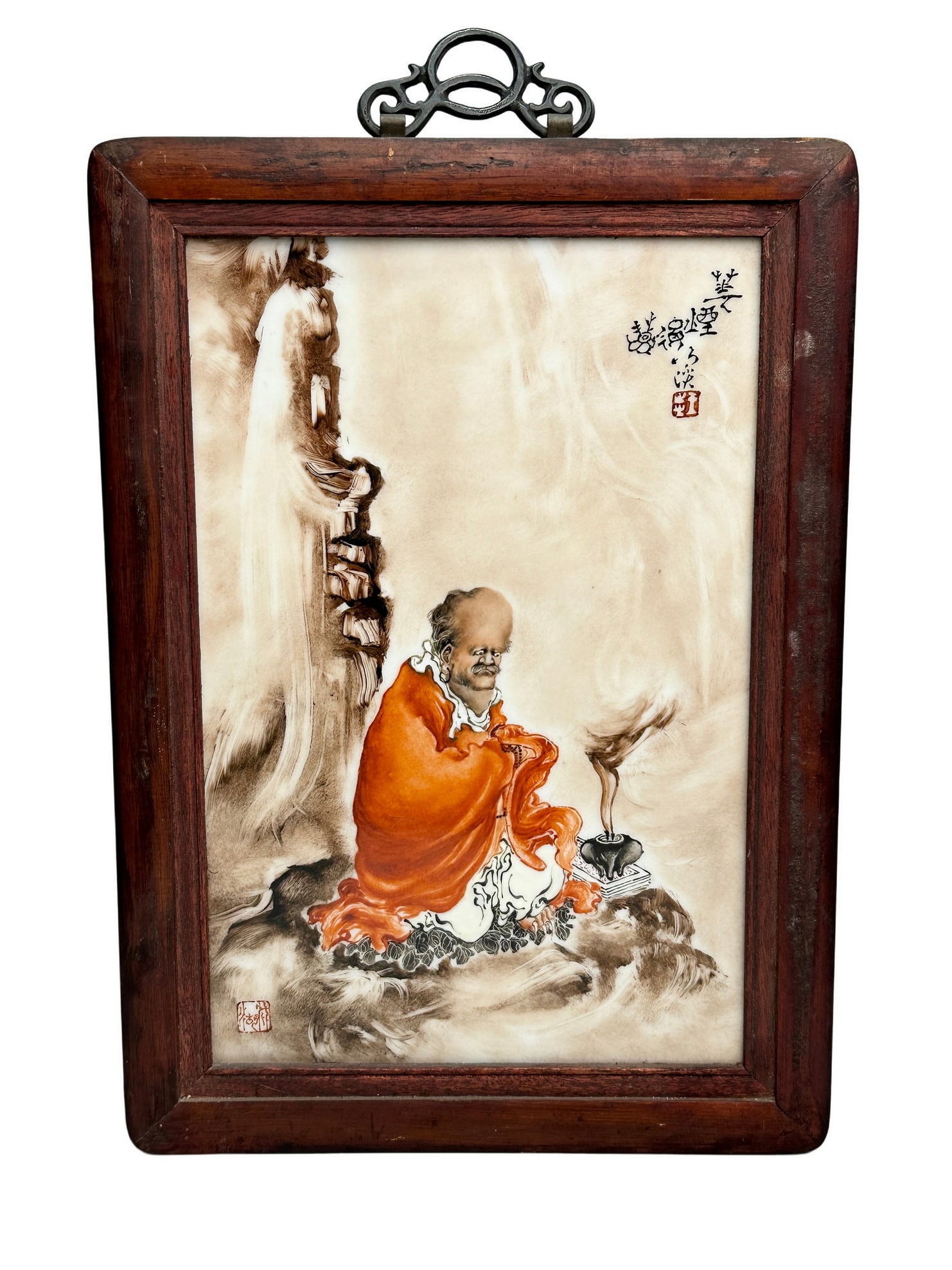A nice Famille Rose porcelain plaque, Republic Pr. (1 of 5)