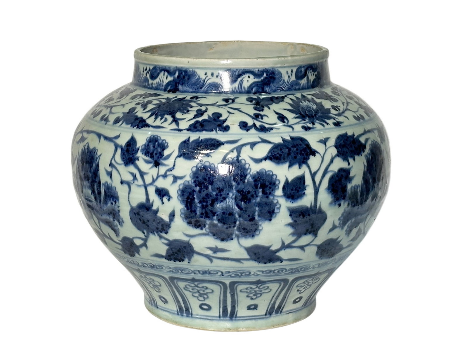A Chinese Blue-and-white jar, Ming Dynasty Pr. (1 of 10)