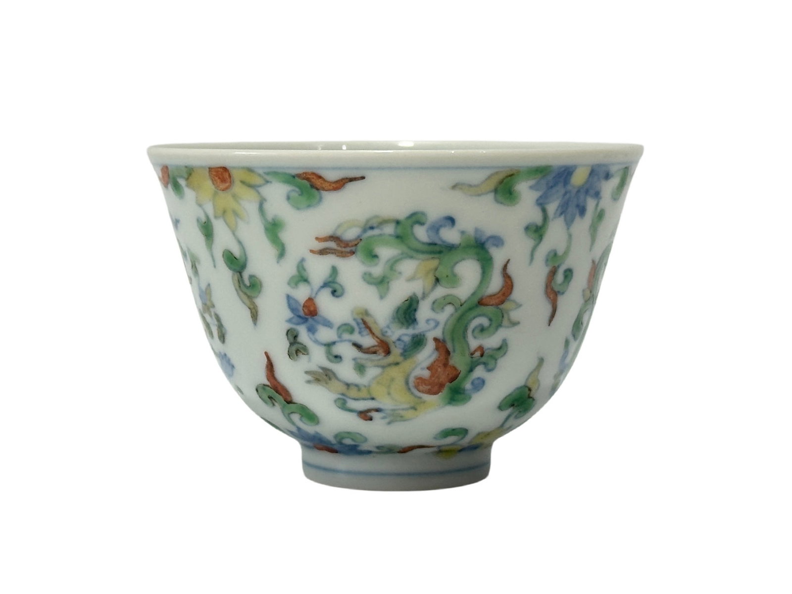 A Chinese Doucai cup, Ming Dynasty Pr. (1 of 7)