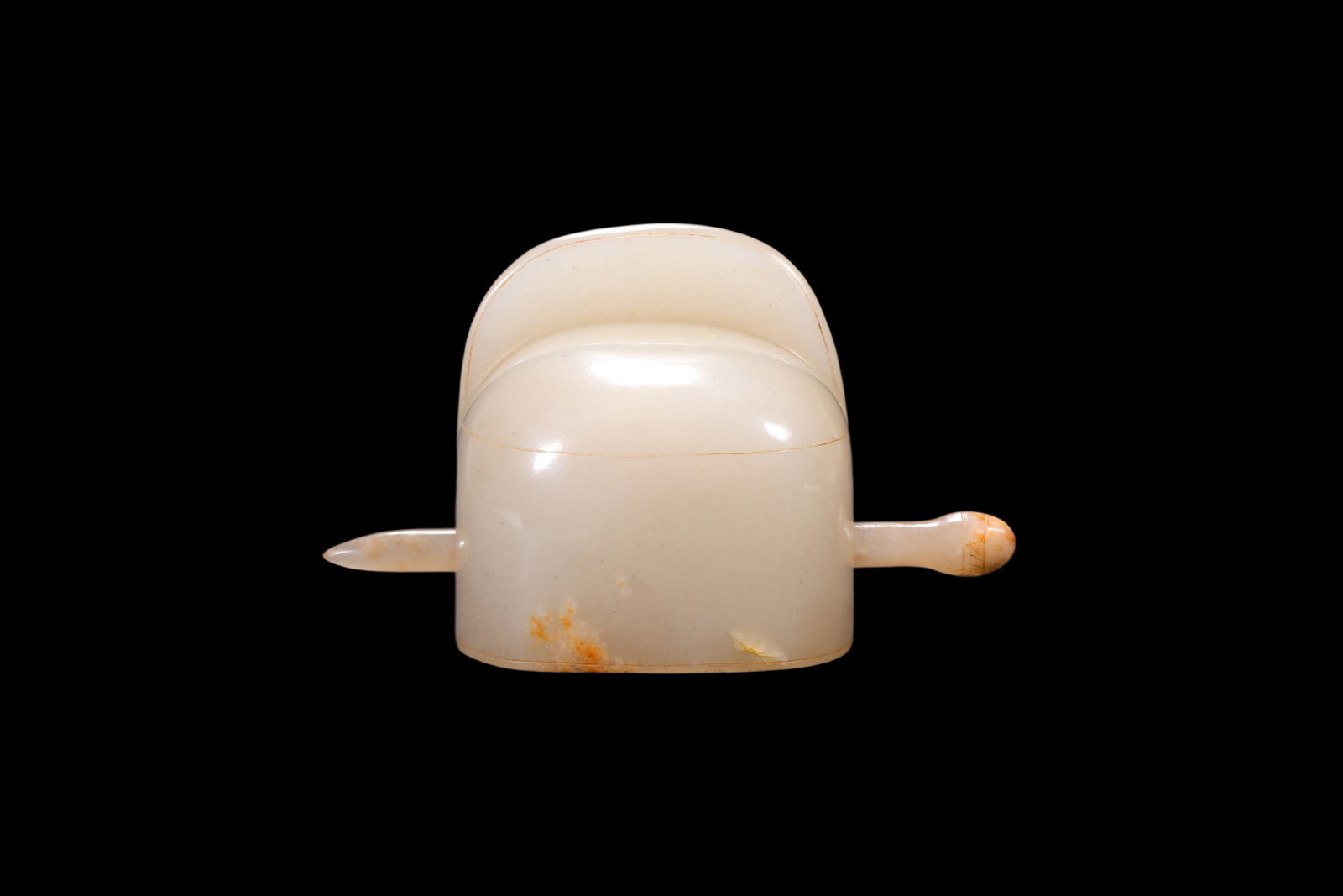A Pale White Jade Official Hairpin Set, Ming, Circa 1368?C1644 AD Pr.: Size:(Height5.2cm Length 9cm) Shipping:EU\HK\USA Ondoor shipping estimation:75EUR Condition:(Good Condition, No Repairment Checked by UV&Strong Light, Age Traces) Terms:(It is the Buyer's responsibili