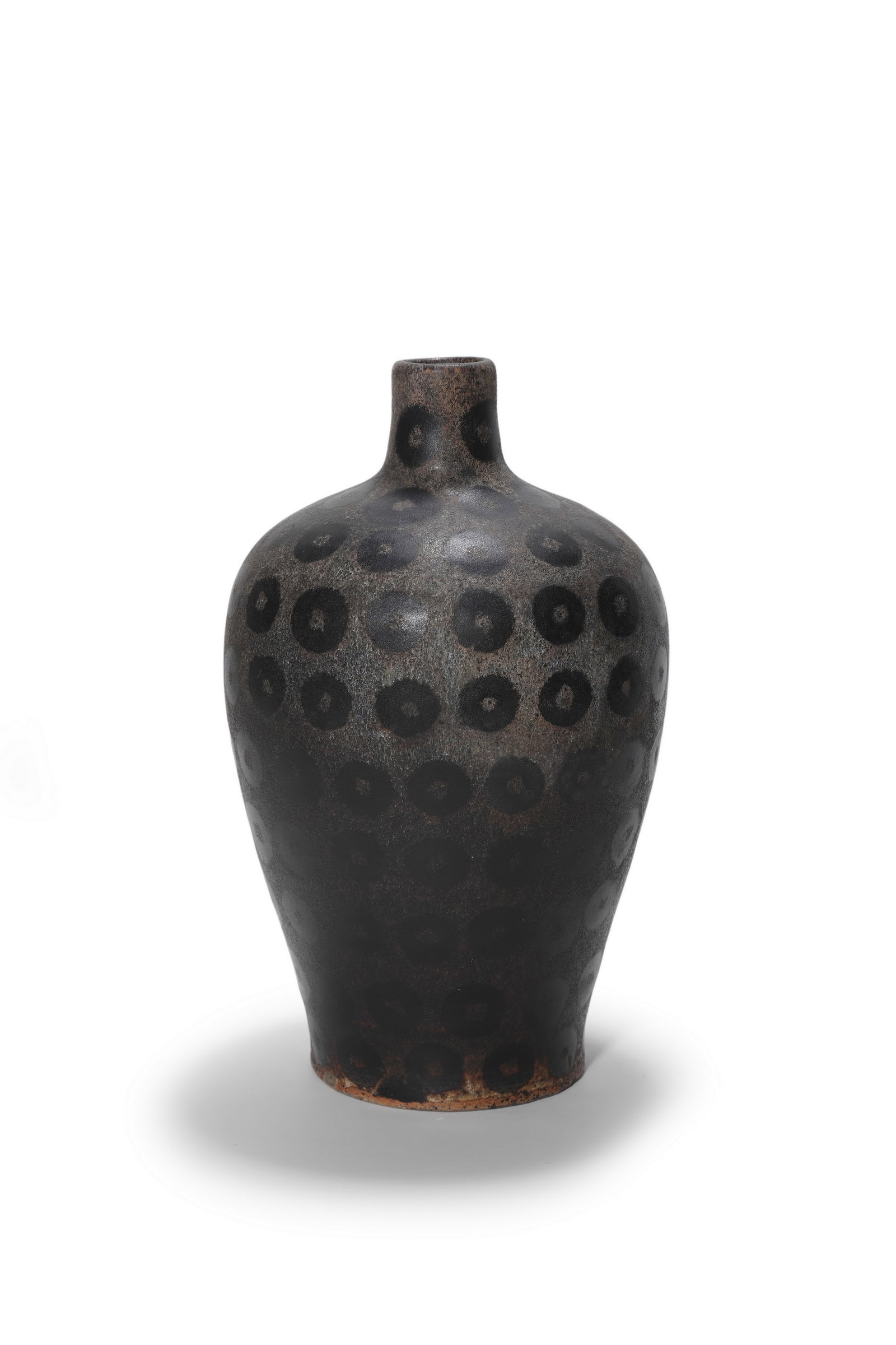 A Jizhou Kiln Circular Spotted Meiping Vase, 12th?C13th C Pr. (1 of 4)