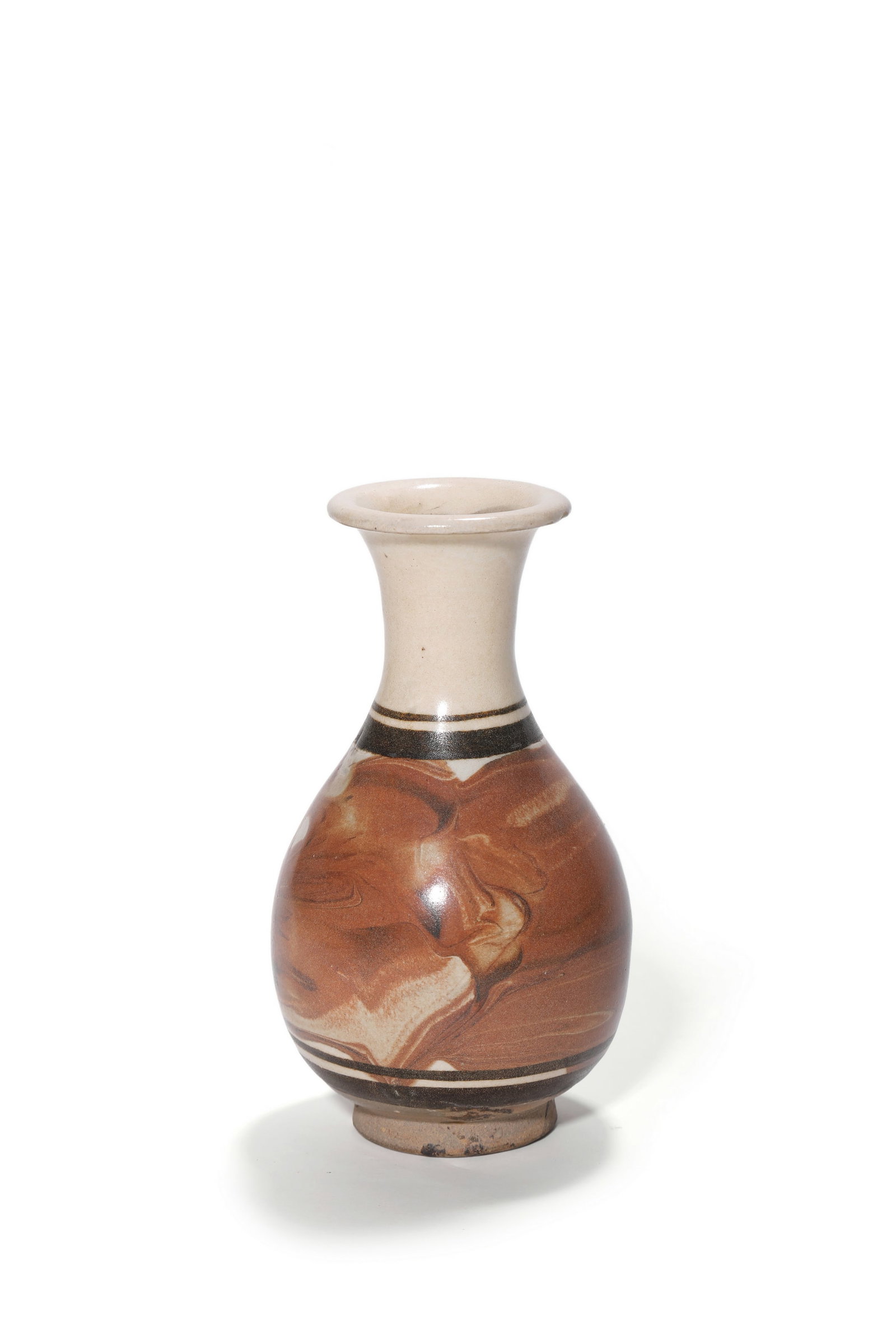 A Marbled Glaze Yuhuchun Vase, 10th?C13th C Pr. (1 of 3)