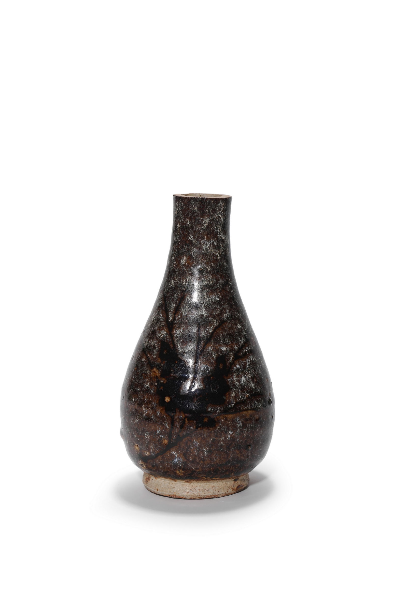 A Jizhou Kiln Splashed Black Glaze Vase, 12th–13th C Pr. (1 of 6)