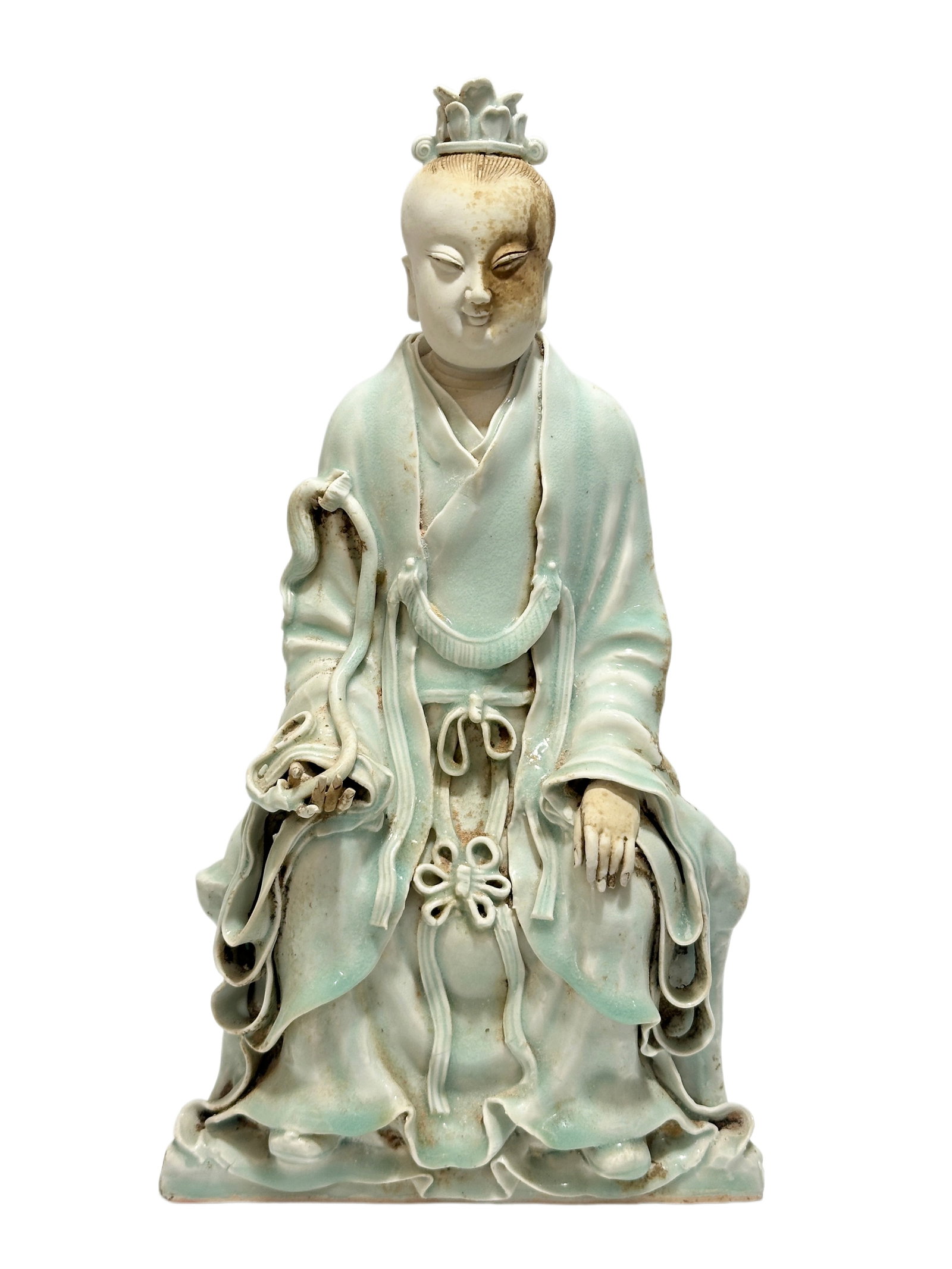 A Chinese buddaha sculpture, Ming Dynasty Pr. or earlier.: Size:(Height41cm/W23cm) Shipping:EU\HK\USA Ondoor shipping estimation:135EUR Condition:(Good Condition, No Hairlines, No Cracks, No Repairment Checked by UV&Strong Light, Age Traces) Terms:(It is the