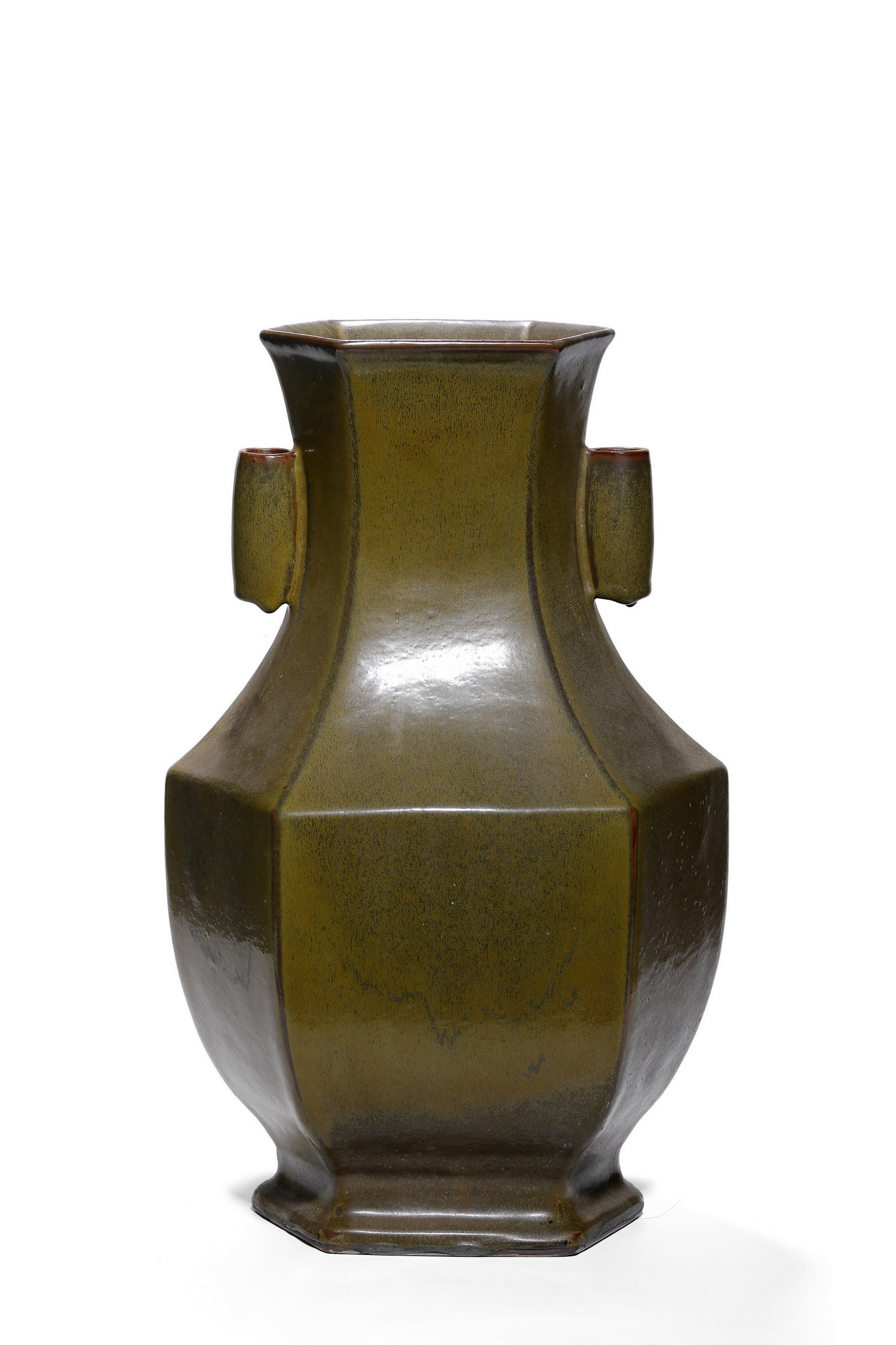 A rare shape of teadust colour vase, Qian Long Pr. (1 of 7)