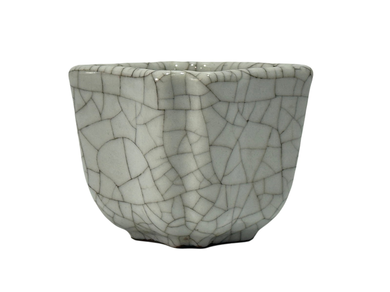 A Chinese guan-kiln cup, Ming Dynasty Pr. or earlier. (1 of 6)