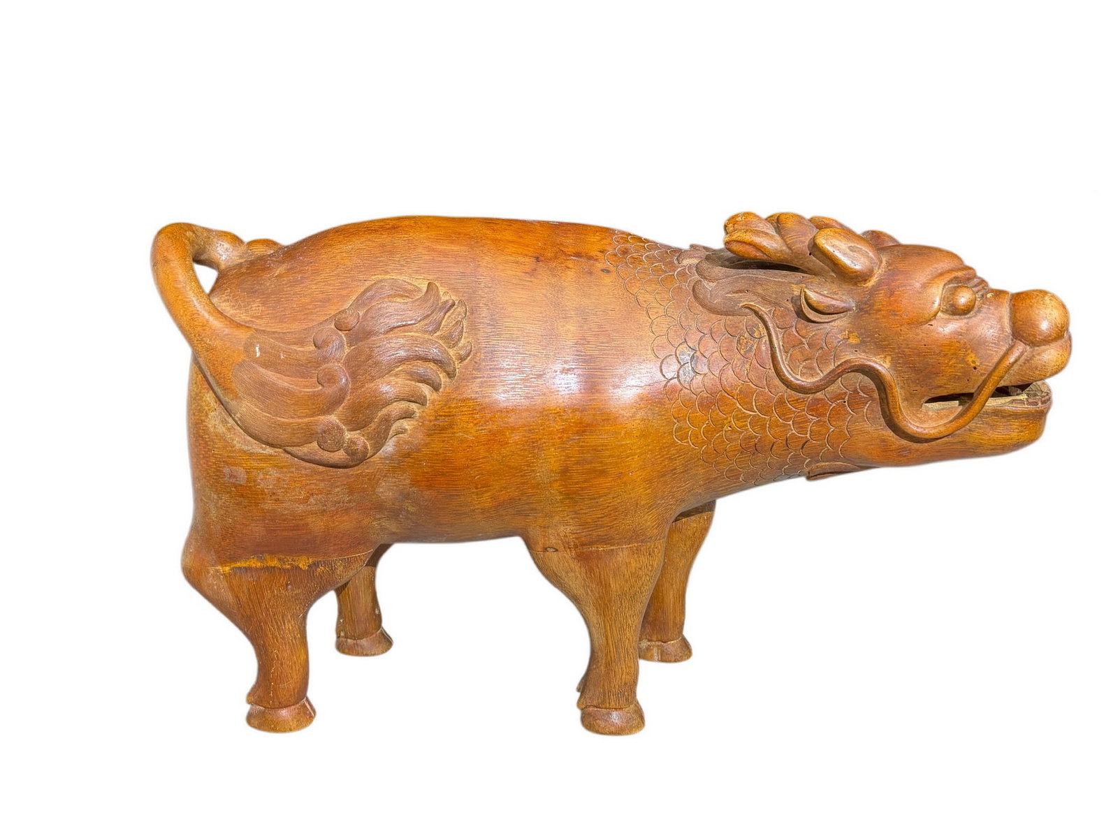 A bamboo made rhino, unkown age. (1 of 8)