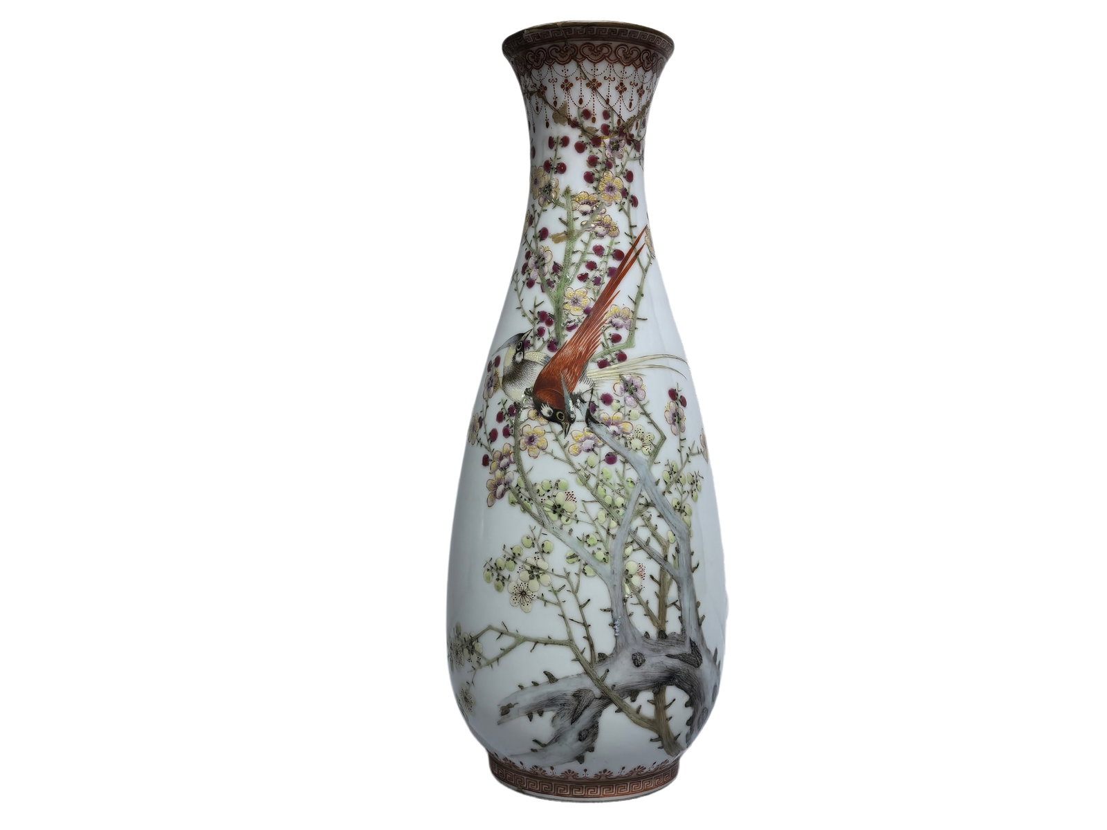 A Chinese Famille Rose vase, 1960's Pr. (1 of 7)