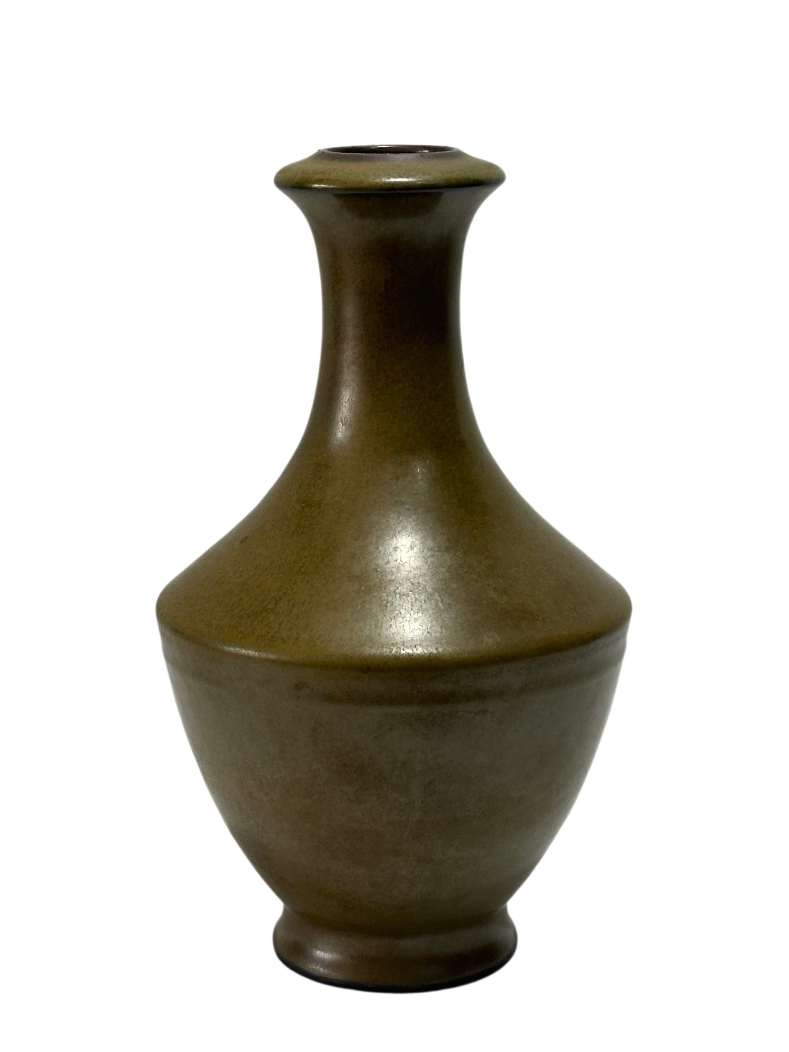 A Chinese teadust colour vase with mark, Qian Long Pr. (1 of 6)