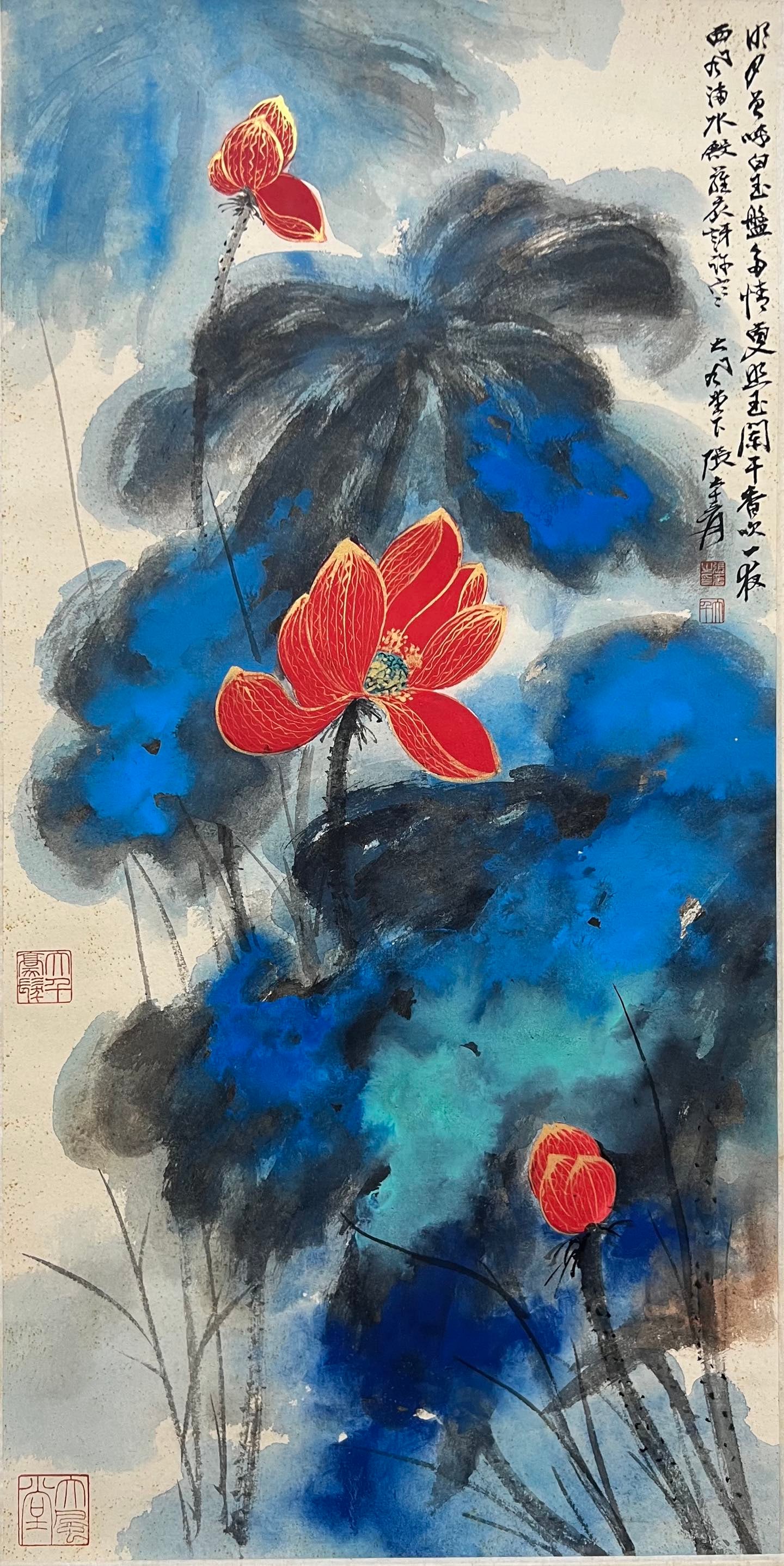 An old Chinese handpainting, Signed&Marked.: Size:(44x89cm) Shipping:EU\HK\USA Ondoor shipping estimation:95EUR Condition:(Good Condition, No Repairment Checked by UV&Strong Light, Age Traces) Terms:(It is the Buyer's responsibility to inspect e