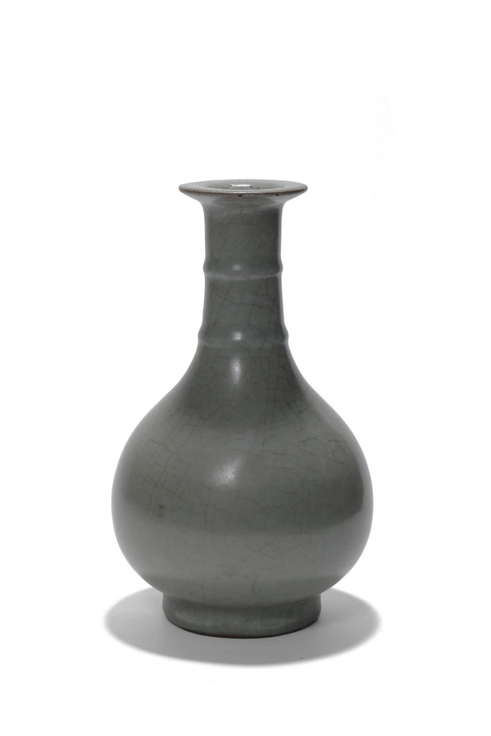 A Chinese Ancient Guan?Type Crackled Glaze Bamboo?Neck Vase, 13th?14th century Pr. (1 of 4)