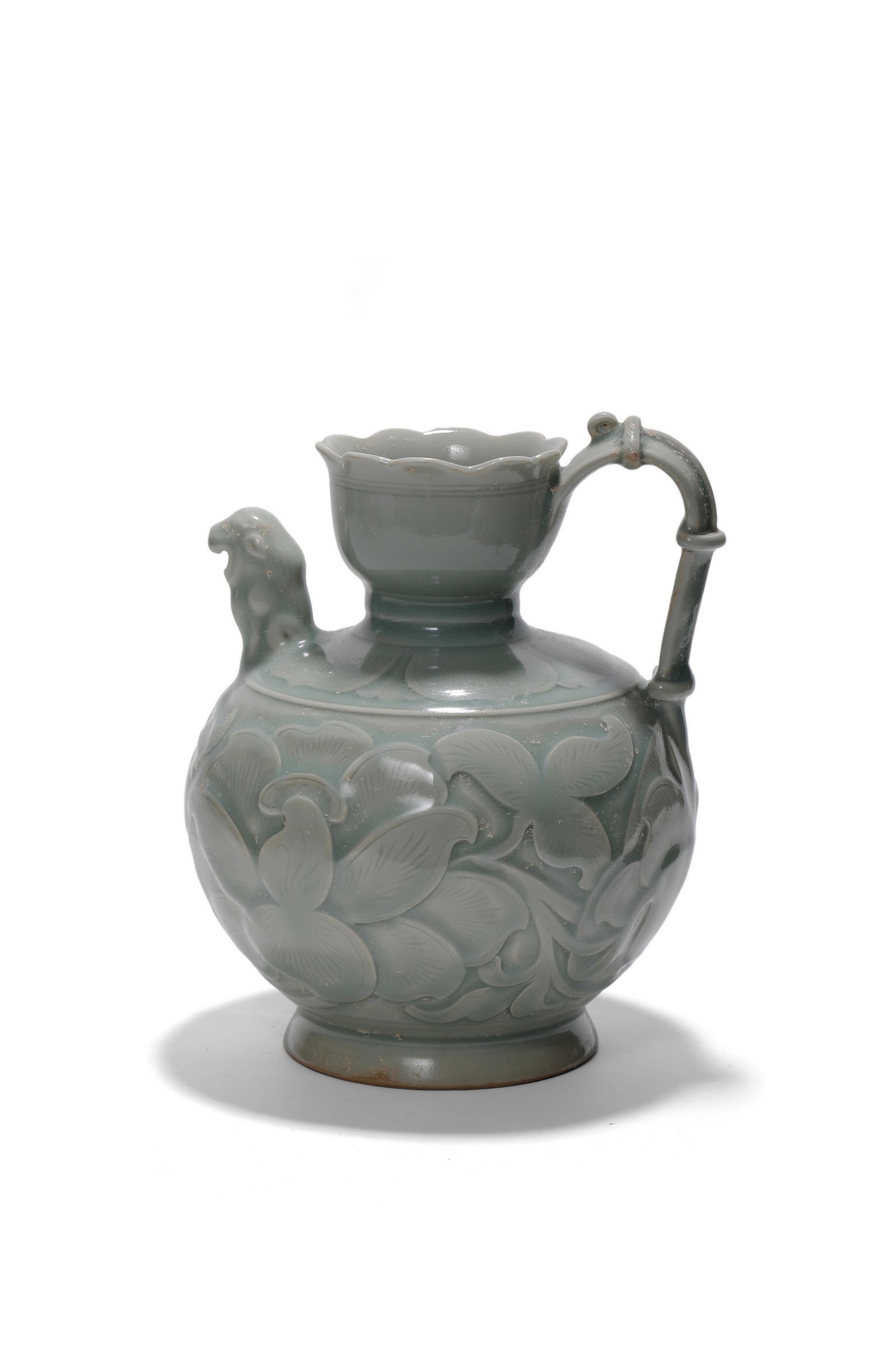 A Chinese Ancient Yaozhou Carved Celadon Ewer, 10th?11th century Pr. (1 of 6)
