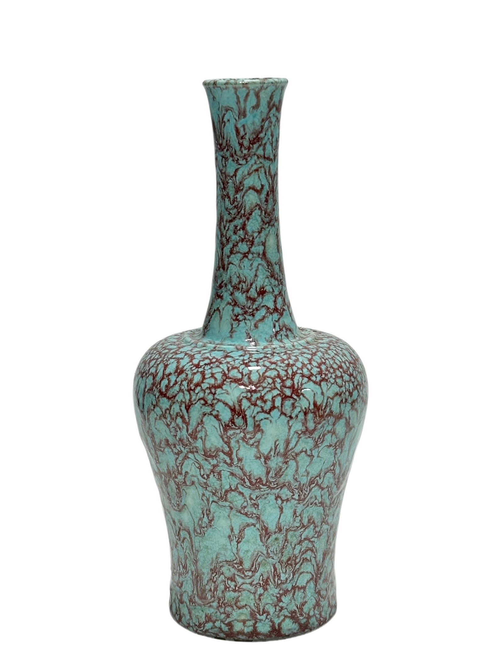 A Chinese Robin's-egg colour vase, Qian Long Pr. (1 of 7)