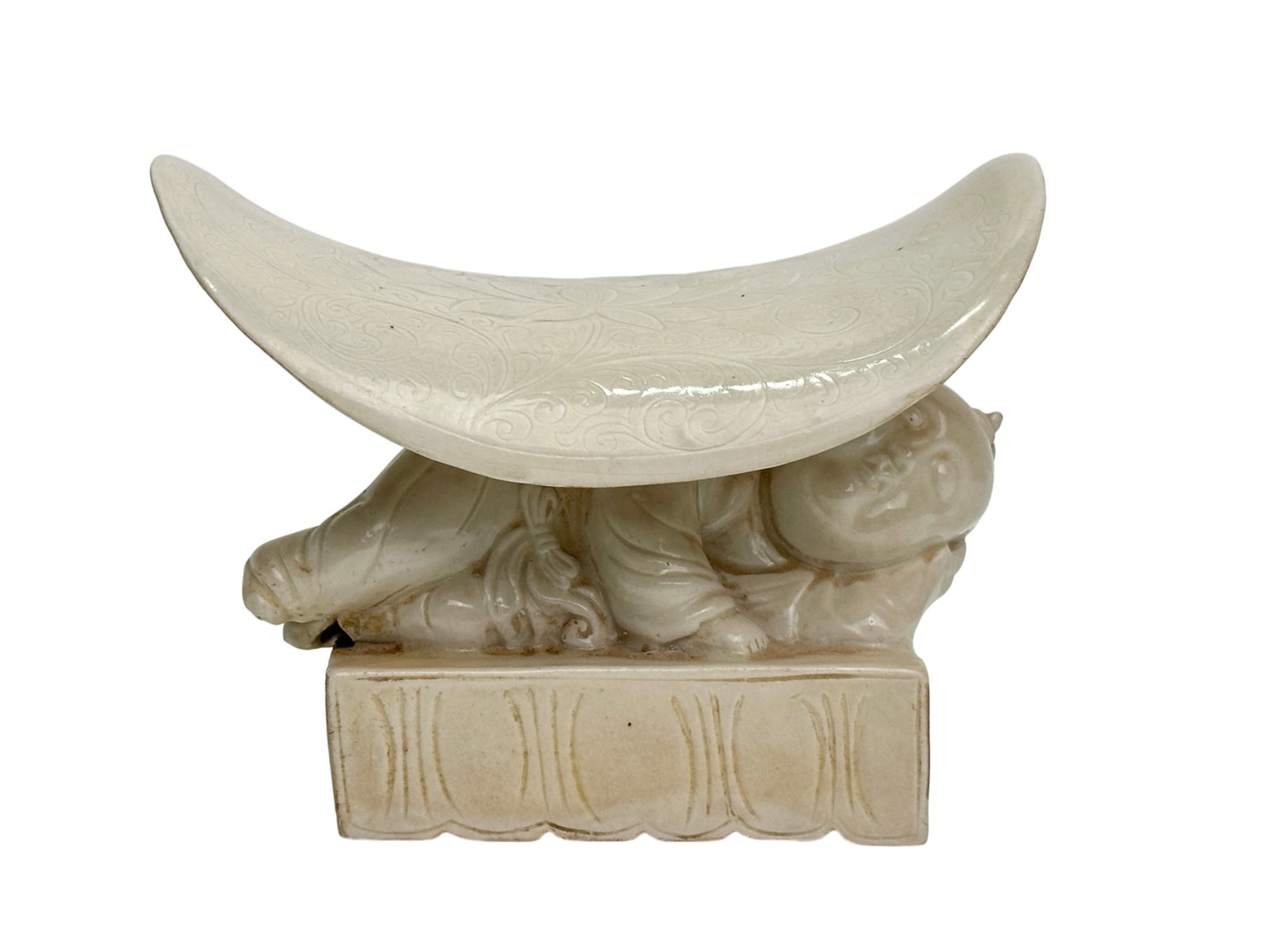 A rare Chinese white pillow, Ming Dynasty Pr. or eariler.: Size:(Height14cm, Width18.3cm) Shipping:EU\HK\USA Ondoor shipping estimation:155EUR Condition:(Good Condition, No Hairlines, No Cracks, No Repairment Checked by UV&Strong Light, Age Traces) Terms:(It 