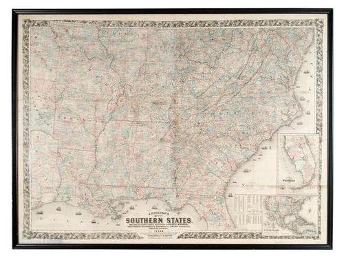 J. H. Colton's Map of the Southern States.