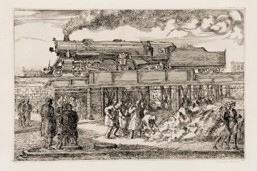 Reginald Marsh jersey city: Reginald Marsh (1898-1954) jersey city landscape (s.187)etching, 1939, signed in pencil, the edition was 20, the third state (of 3), on wove paper, with full margins, in very good condition, 2
