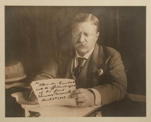 PRESIDENTS - ROOSEVELT, Theodore. Signed and insc