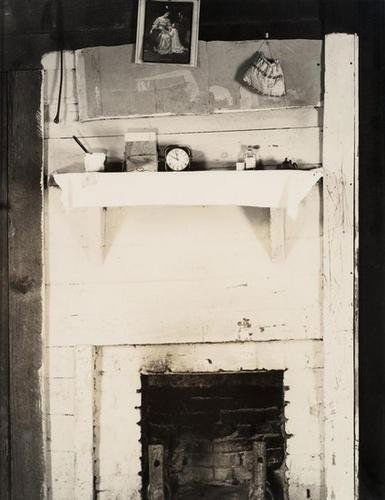 WALKER EVANS (1903-1975); Fireplace, Burrough's Ho: WALKER EVANS (1903-1975) Fireplace, Floyd Burroughs' House, Hale County, Alabama, 1936Gelatin silver print. Annotated "return to W.
