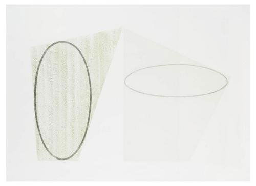 Robert Mangold untitled: Robert Mangold (b. 1937) untitledaquatint and etching printed in colors, 1988, signed and dated in pencil, numbered 1/75, from the Brooklyn Academy of Music portfolio, published by Parasol Pre