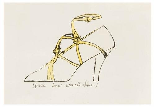 Andy Warhol uncle sam wants shoe