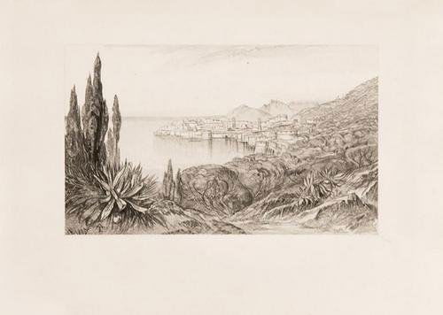 LEAR - TENNYSON. Poems by Alfred, Lord Tennyson I: LEAR, Edward (1812-1888) and Alfred, Lord TENNYSON (1809-1892). Poems by Alfred, Lord Tennyson Illustrated by Edward Lear. London & New York: Boussod, Valadon & Co. and Scribner & Welford, 18