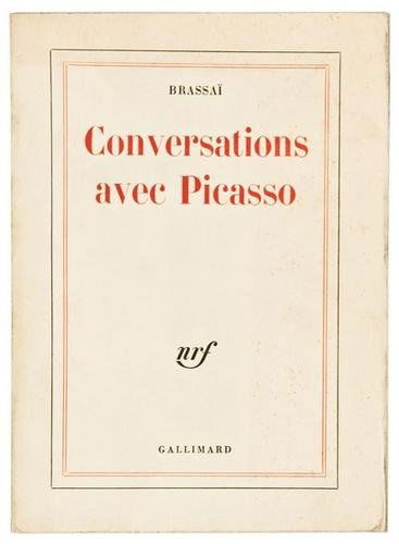 Brassai Conversations avec Picasso, 53 Photographi: Brassai [Gyula Halász] (1899-1984) Conversations avec Picasso, 53 Photographies de L'Auteur (Inscribed by Brassai) fine art book Paris: Gallimard, 1964. In French. Original wrappers. Housed i