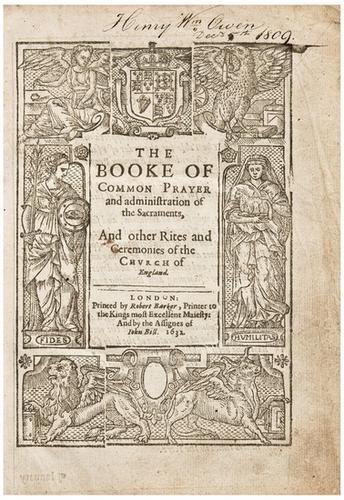 BOOK OF COMMON PRAYER. The Booke of Common Prayer.: BOOK OF COMMON PRAYER. The Booke of Common Prayer.[Bound with]: The Psalter, or Psalmes of David. London: Robert Barker, 1632. [Bound with]: The Whole Booke of Psalmes: Collected into Englis